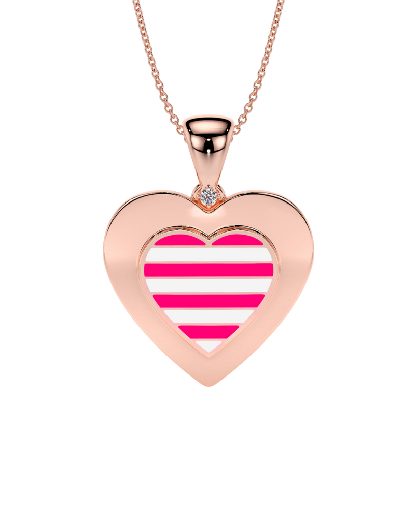 HEART OF GOLD STRIPE NECKLACE