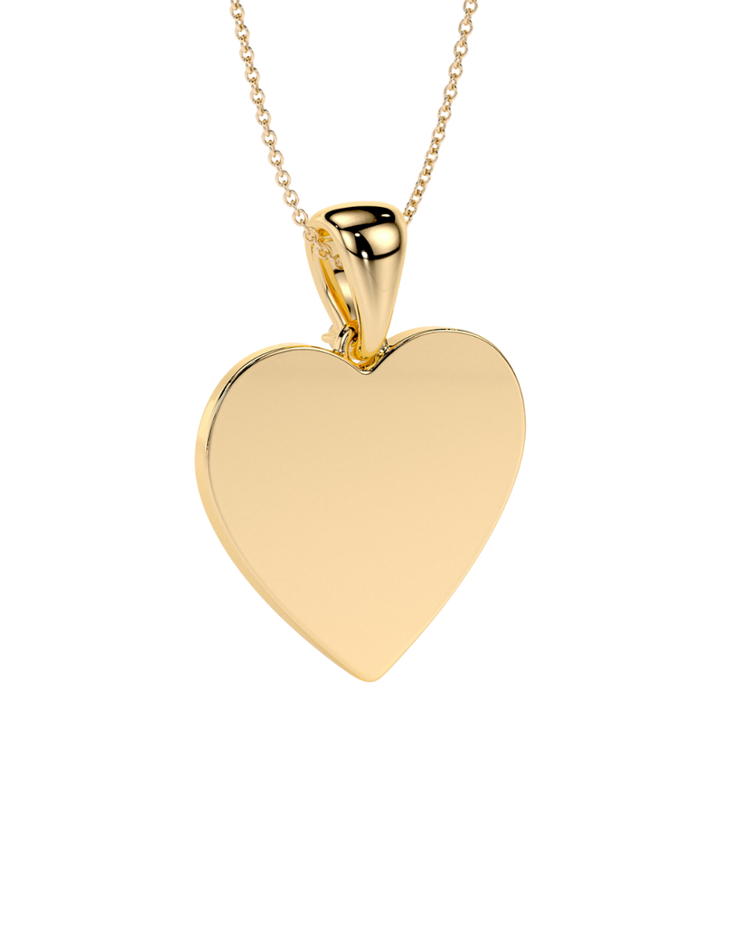 HEART OF GOLD, DIAMOND + STRIPE NECKLACE